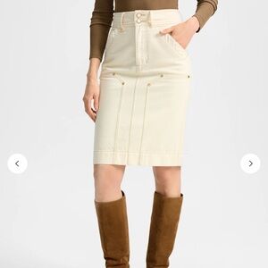 Veronica Beard Cream Pencil Skirt

Rian Denim Midi Skirt
